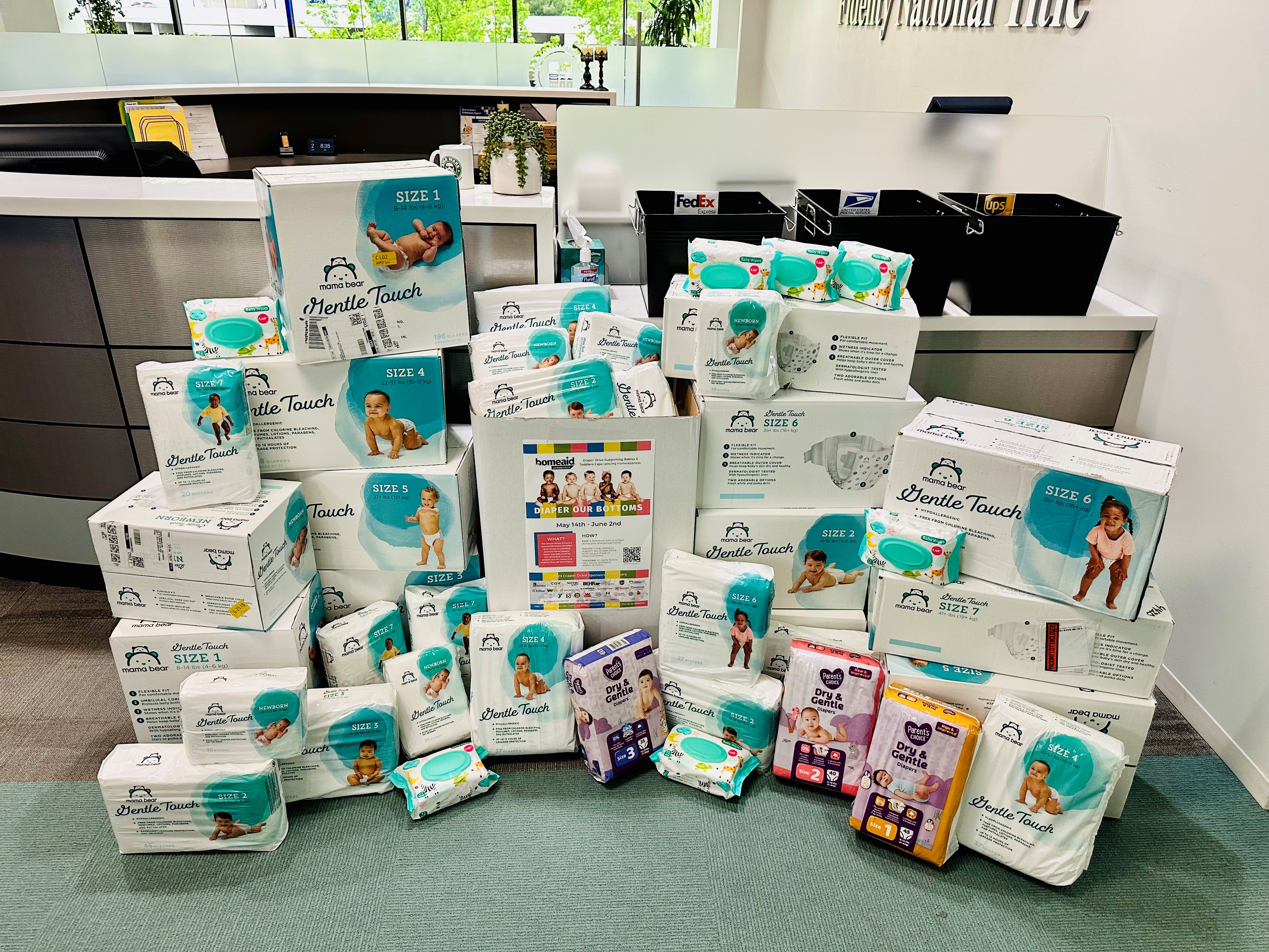 BIG HEART Diaper Drive display